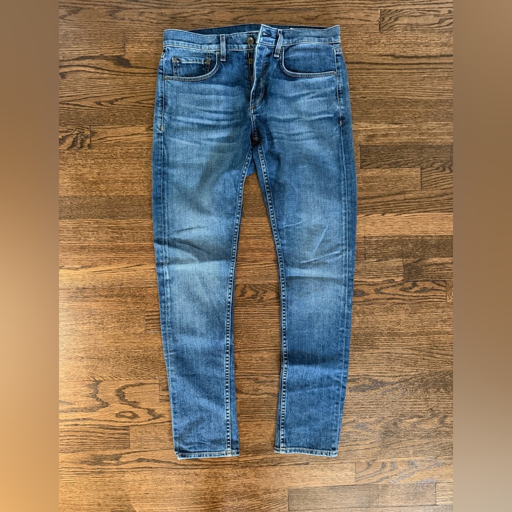 Rag & Bone Fit 1 Extra Slim Jeans – Throop Wash, Size 32